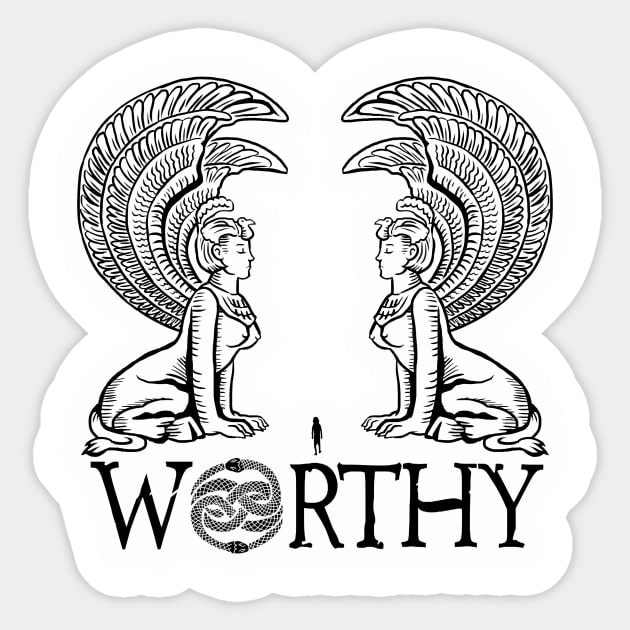 Worthy Sticker by DugMcFug